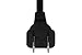 SF Cable 2ft 18 AWG 2-Slot Non-Polarized Power Cord (IEC320 C7 to NEMA 1-15P)