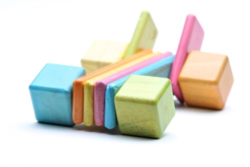 52 Piece Tegu Original Magnetic Wooden Block Set, Tints