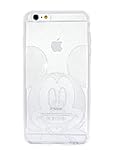 Disney Genuine Hard Bumper Case Collection Mickey, Minnie, Glasses Mickey, Glasses Minnie, Cartoon Mickey, Cartoon Minnie, Donald Duck, Daisy Duck, Pink, Mint, Brown, Pooh, Stitch for iPhone 6 (Jelly_Mickey Clear)