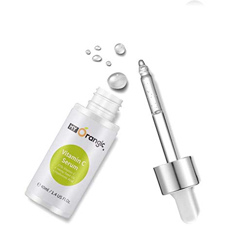 Siero Viso con 15% Vitamina C, Olio di Semi di Canapa e Acido Ialuronico Puro, Illuminante e Anti età Siero, Natural & Organiche Antirughe Viso Siero per Uomo e Donna (40ml)