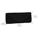 Jubileens Wedding Evening Party Velvet Clutch Bag Retro Envelope Cross Body Handbag (black)