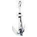 Juvale Nautical Anchor Ornament Hook, Wooden Anchor Hook Ocean Decoration, Nautical DecorBathroom, Bedroom Kitchen, White, 16.3 x 12 x 2 inches