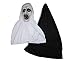 Kigcos The Nun Devil Valak Mask Deluxe Latex Scary Full Head Halloween Masks (Full Coverage) Black