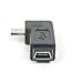 Mini USB Type B femelle vers Micro USB Male-Adaptateur à Angle droit 90°