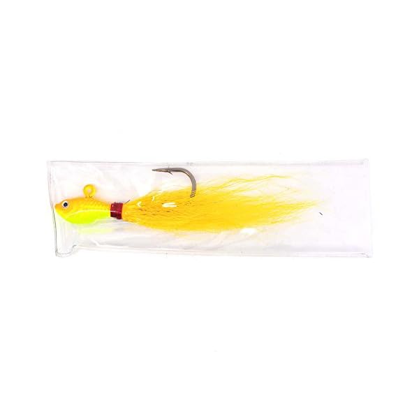 New-Kmucutie-3d-Eyes-Bucktail-Jigs-25g-7cm-Super-Glow-for-Saltwater-5-Pcs