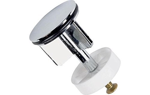 Modern Round Pop-Up Push Drain Stopper Sprung Plug - Chrome Finish for Kitchen & Bathroom