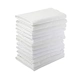 Flour Sack Towels, Set of 12, Multi-Purpose Off-White Kitchen Towels, 100% Cotton, 28 x 28, Very Soft, Highly Absorbent, Tea Towels for Embroidery, Pre Washed to minimize Shrinkage