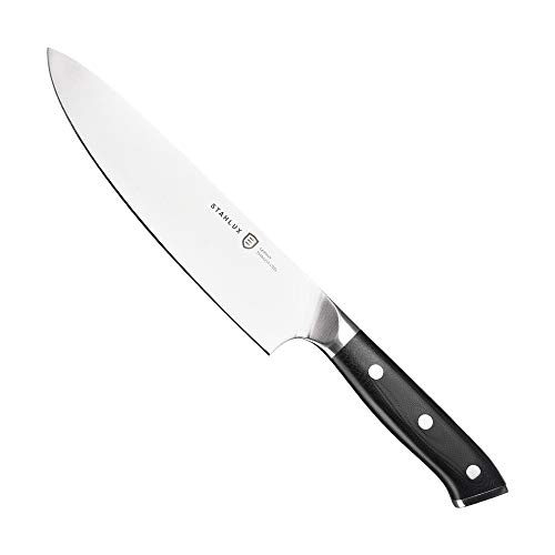 Chef Knife by Stahlux 8 inch German Stainless Steel Blade with Razor