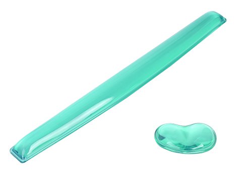 ABRONDA Silicone Gel Keyboard Mouse Wrist Rest Set - Gel Keyboard Wrist Rest Pad & Mouse Wrist Rest Support for Office Gaming Computer Laptop Ergonomic Comfortable Pain Relief(Green Pad Set)