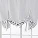 Deconovo Blackout Curtain Tie Up Shade Window Panels for Living Room and Bedroom Greyish White 46W x 63 1 Panel