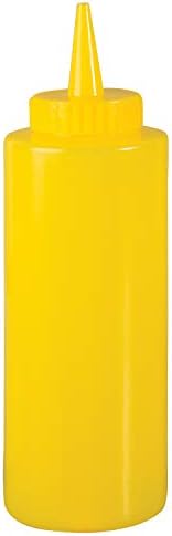 Update International SBY-16W 16oz Wide Yllw Squeeze Bottle (Pack of 6)