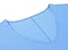 PINKMSTYLE Women's Chiffon Pom Pom Kaftan Swimwear Bathing Suit Beach Cover Up Sky Blue Medium