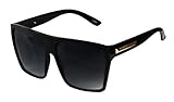 ShadyVEU - Big XL Large Square Trapezoid Shape Oversized Fashion Sunglasses