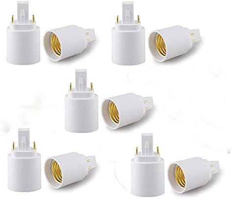 G24 To E27 G24 To E26 G24Q GX24Q 4-Pin 21.8MM Lamp HoldBase Converter Adapter LampHolder For US (10 Pcs)