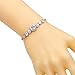 WeimanJewelry Round Cut CZ Cubic Zirconia Crystal Bridal Adjustable Chain Bracelet for Women (Silver)