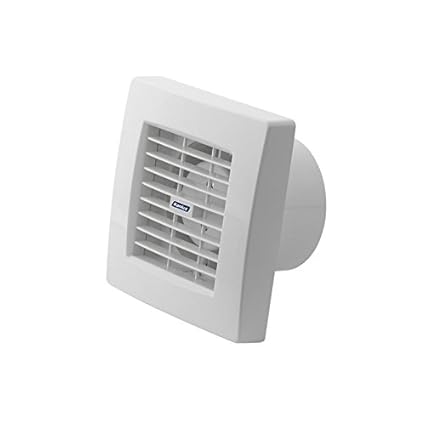 Badlüfter mit Nachlauf + Jalousie Ventilator Raumentlüfter Lüfter Einbaulüfter 100 mm Weiß