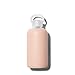 bkr Little Smooth Teddy - 16oz - Glass Water Bottle - Opaque Blushed Light Chocolate Milk - Dishwasher Safe - Removable Silicone Sleeve - BPA Free, 3 Piece Set