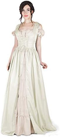 Boho Set Medieval Irish Costume Chemise and Over Dress