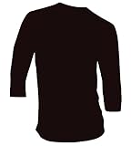 Men's Plain Athletic 3/4 Sleeve Baseball Sports T-Shirt Raglan Shirt S-XL Team Jersey Black Black XL