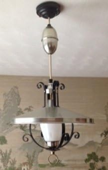 Pull Down Pendant Lamp Light Vintage Retro 1950s 1960s Mid