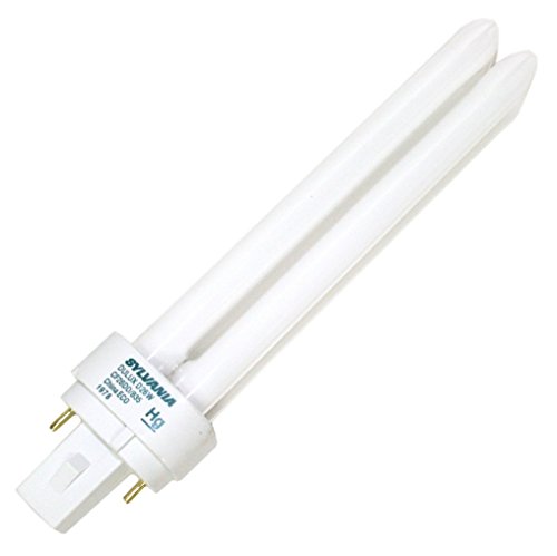 Sylvania 21114 (4-Pack) CF26DD/835/ECO 26-Watt Double Tube Compact Fluorescent Light Bulb, 3500K, 1710 Lumens, 82 CRI, T4 Shape, G24d-3 BI-Pin Base