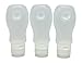 Travel & TSA Friendly 3 OZ Food Grade Silicone Travel Bottles Hold Liquids & Gels for Airline, Boating or Camping with Suction Cups for Easy Reach & Use