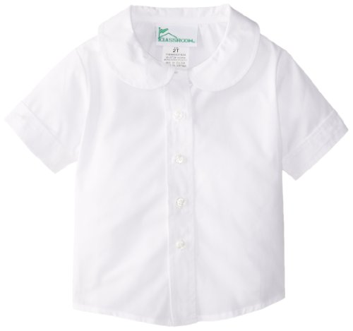 CLASSROOM Little Girls' Toddler Peter Pan Blouse, White, 3T