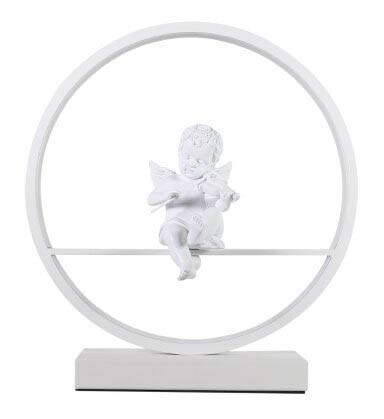 LED Cherub Angel Table Lamp - Cool/Warm White with Remote + Dimming - Desk Light