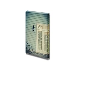 Canvas Prints Wall Art - Side of The Residentual Building in Vinatge Color - 18" x 12"