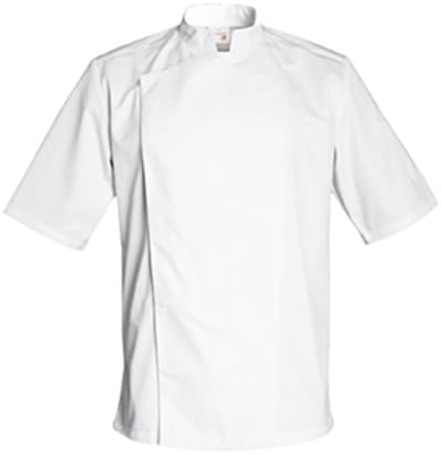 Firenze Short Sleeve Culinary Chef Jacket with Mandarin Collar by Clement Design