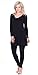 Popana Womens Long Sleeve Tunic Tops to Wear With Leggings Loose Fit Plus Size Dressy Casual Large Black
