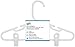 Honey-Can-Do HNG-01329 Kid's Tubular Hanger with Clips and Dress Notches, 3-Pack, White
