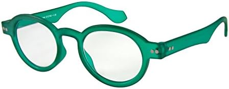 I NEED YOU Round Eyeglass Green Doktor Frame Reading Glasses For Men & Women Spring Hinge Plastic Eyeglasses With Strength +3.5