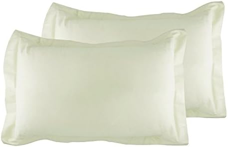 La Vie Moderne Premium 400 Thread Count Pure Cotton Pillow Shams | Set of 2 | King/Ivory