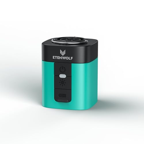 ETENWOLF AIR 3 Air Pump for Inflatables with 2600mAh Battery, 2X Faster Inflation & Deflation, Ultra-Mini Portable Air Pump for Air Mattress, Pool Floats, Vacuum Storage Bags, Dark Cyan