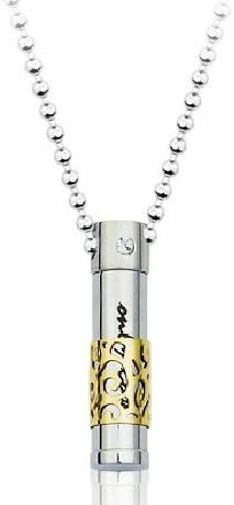 Amazon Co Jp アロマペンダント通気口あり 着けるネックレス型 スポイトおまけ付き メンズ ゴールド ドラッグストア