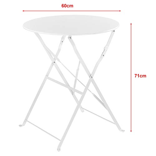 ADHW Bistroset Tisch 2 Stühle Essgruppe Sitzgruppe Balkonset Gartengarnitur – Bild 4