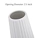 Gemseek 8 inch White Ceramic Flower Vase, Table Vase for Living Room Home Decor, Wedding Centerpieces/Arrangements