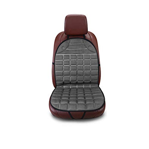 Car Heated Seat Cushion Pad, Elevin(TM) 2PCS Black Car Heated Seat Cushion Cover Auto 12V Heating Heater Warmer Pad Winter (Grey) - Thumbnail 3