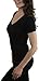 ToBeInStyle Women’s Beautiful Wardrobe Classic Short Sleeve V-Neck T-Shirt (3X, Black)