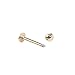 Ruifan 10PCS 16G Gold Plated 316L Stainless Steel 3mm Ball Labret Monroe Lip Ring/ Tragus/ Helix/ Cartilage Earring Stud Barbell,10mm Bar Length Body Piercing Jewelry