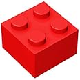 TTEHGB TOY Classic Building Bricks 2 x 2 100 Piece, Creative Play Set - 100% Compatible with and All Major Brick Brands 3003(Colour:Red)