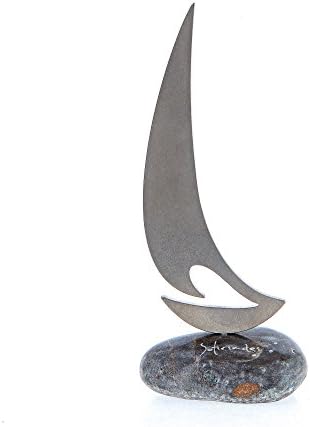 Boat Metal Art Sculpture Ornament Handmade 20cm (7.9")