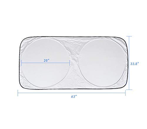 Ohuhu Windshield Sun Shade, Auto Car Sun Shade for Windshield Sunshade Sun Visor for Car Windshield Cover 63 X 33.86 Inches Ohuhu Windshield Sun Shade, Auto Car Sun Shade for Windshield Sunshade Sun Visor for Car Windshield Cover 63 X 33.86 Inches