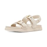 Madden Girl Women's Sprintt Flat Sandal, Bone