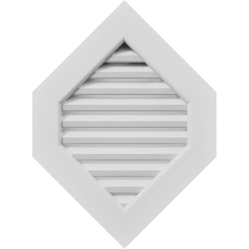 Ekena Millwork GVPVP18X3001FUN-10 Vertical Peaked Gable Vent (23"W x 35 7/8"H F…