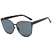 LKEYE Oversized Cat eye Sunglasses Metal Frame Mirror Lens Eyewear LK1704
