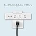 Cruise Power Strip with 3 USB 3 Outlets - NTONPOWER Travel USB Charging Station with Stand, Cube Tap Power Outlet Extender, Non Surge Protection - White