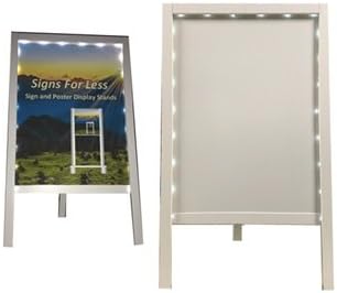 NEW Free Standing LED Sign Board Holder with Whiteboard for Restaurant, Beauty Salon, Retail, Theater and Sidewalk Use Indoor or Outdoor 41" x 24"