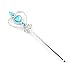 Kids Girl Queen Princess Cosplay Party Crown, Wand, Gloves Halloween Props Accessories Supplies, Light Blue